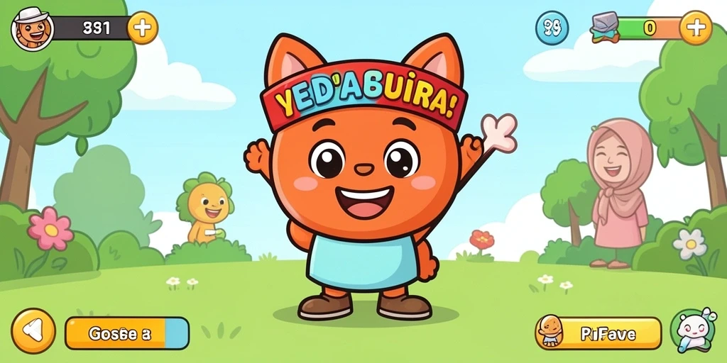 Berbagai senjata dan item siap digunakan.